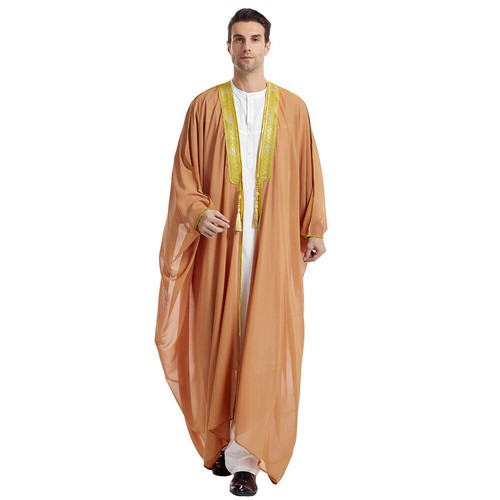 Men Thobe Jubbah Islamic Jubba Dishdash Muslim Abaya Kaftan Daffah Saudi Kimono - Picture 63 of 165