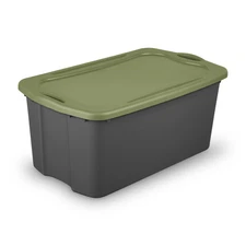 30 Gal. EZ Carry Legume Bin - Stylish Gray/Sage Storage Solution