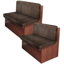 Stretchable Leather Look RV Dinette Cushion Covers, Washable Bench Seat Covers 