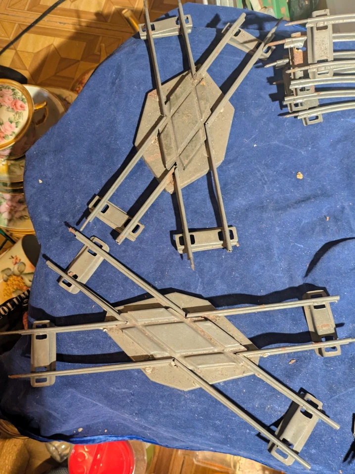 Vtg Bing O/027 Gauge 2-Rail Wind-up Train Track 2 Crossings 6 Straight 22 Curved - Image 4 of 4