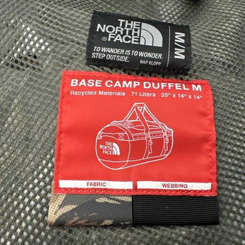 The North Face Base Camp Duffel Bag Medium 71L New Taupe Green Painted Camo New - Picture 4 of 4