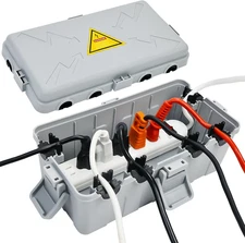 Medium Outdoor Electrical Box(10.6X5.5X4.5Inch),Weatherproof Connection Box W/6 