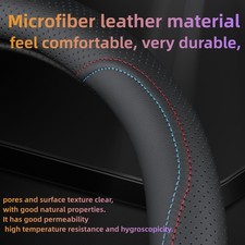 Microfiber leather Premium leather car steering wheel cover, non-slip,