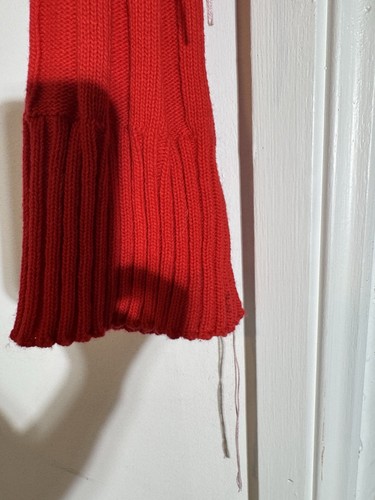 ACNE STUDIOS Red Assymetric Ribbed Wool Cardigan Jacket Size XS - Picture 4 of 21