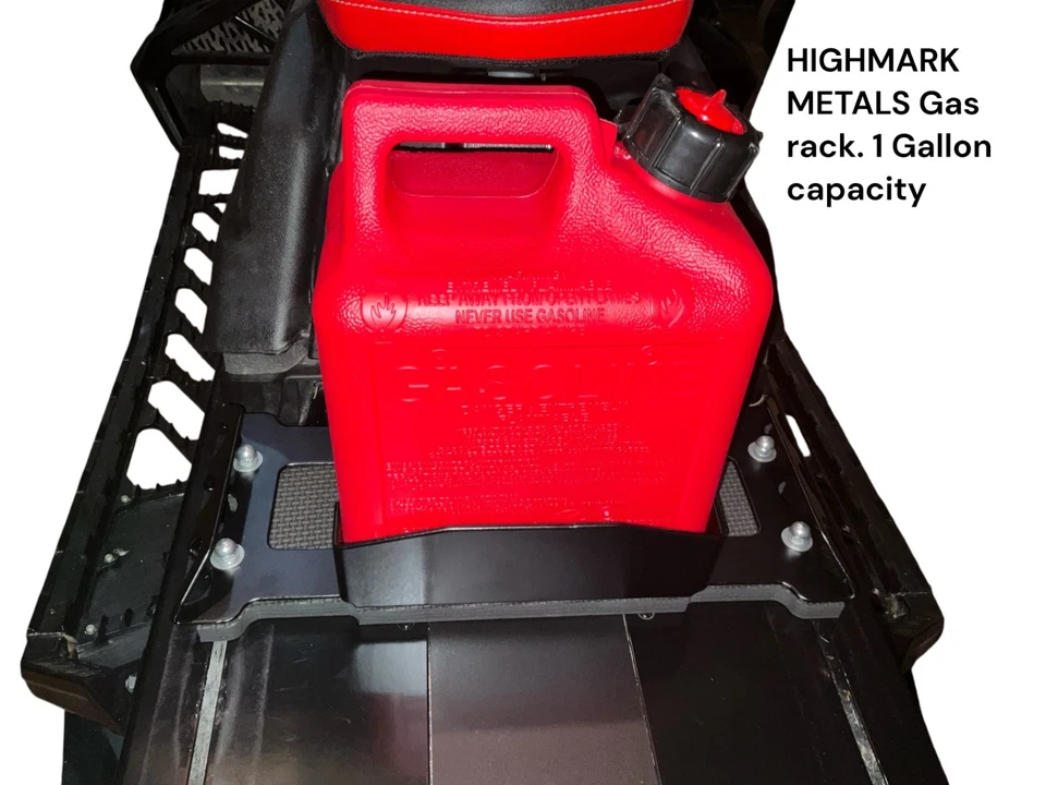 HIGHMARK POLARIS SNOWMOBILE GAS TUNNEL STORAGE RACK ,1 GALLON Capacity  (BLACK). - Image 2 of 4