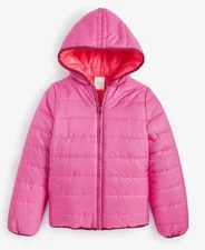 Epic Threads Girls Reversible Solid Puffer Jacket