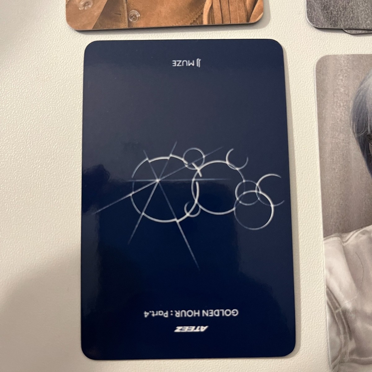 SAN ATEEZ JJ MUZE LUCKYDRAW Photocard Album Golden Hour Part.4