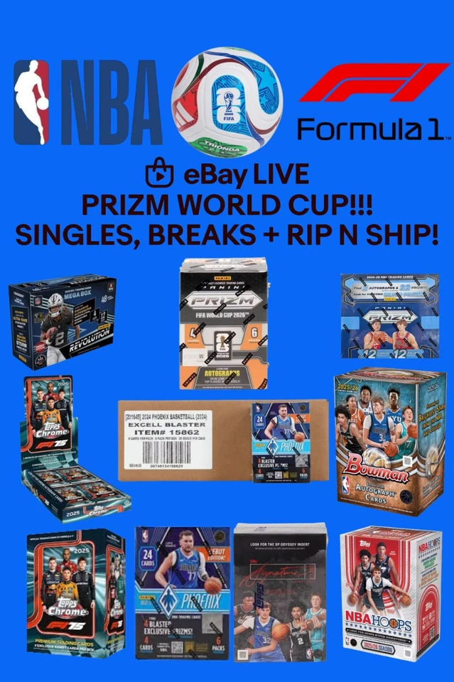 🏀⚽️🏎️ NBA, Prizm World Cup and F1 Singles, Sealed and Breaks!