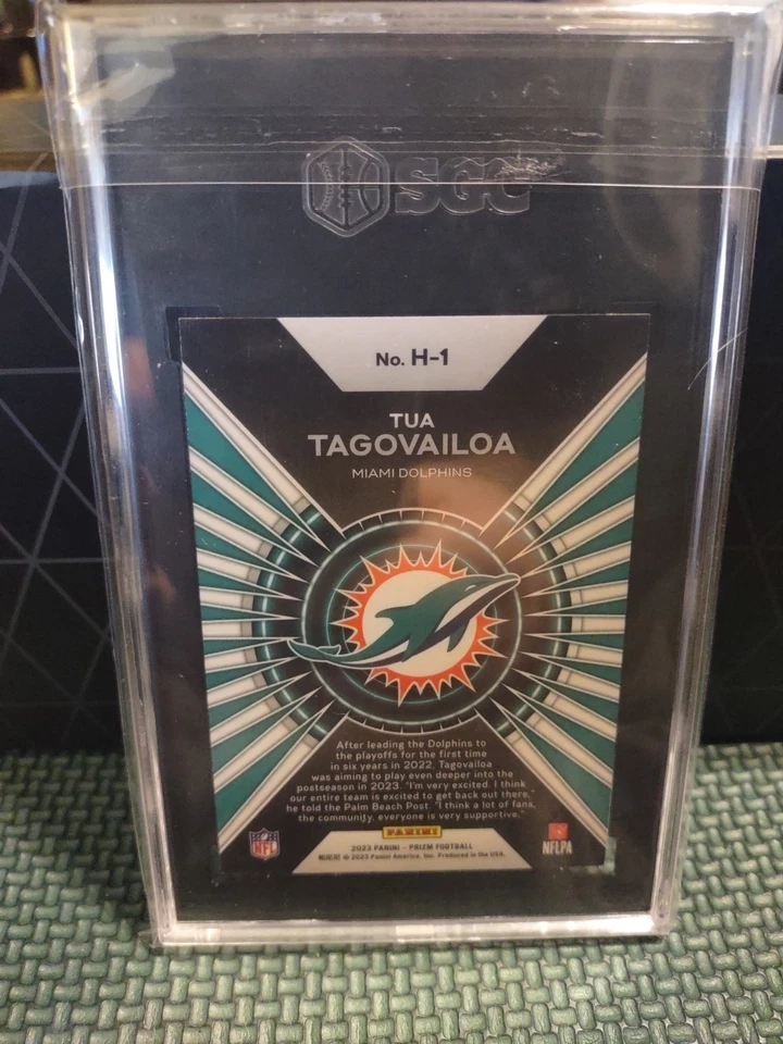 2023 Panini Prizm H-1 Tua Tagovailoa Hype SGC 9 - Image 2 of 2