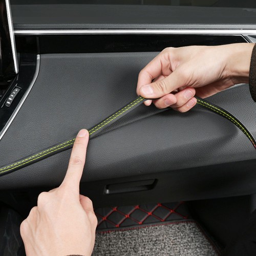 PU Leather Dashboard Gap Decor Line Strip Sticker Molding Trim Car Accessories - Picture 7 of 17