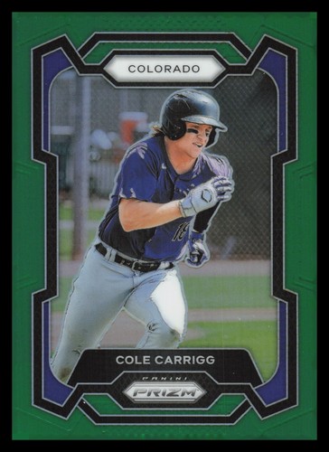 2024 Panini Prizm Prizms Green #198 Cole Carrigg - Picture 1 of 2