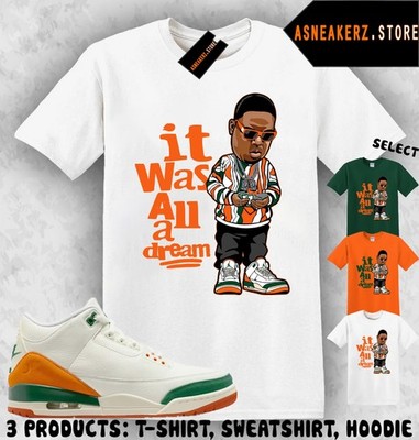 Tee Shirt Matching SoleFly x AJ 3 Miami Match Sneaker Sneakerhead Biggie T-Shirt