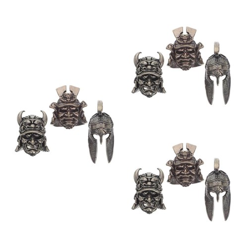 3 PCS Retro Pendant Craft Keys Jewelry Charm Japanese Samurai Charms - Picture 18 of 20