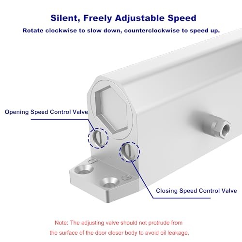 Door Closer, Residential Grade 3 Hydraulic Silent Automatic Door Small 55~99 lb - Picture 4 of 8