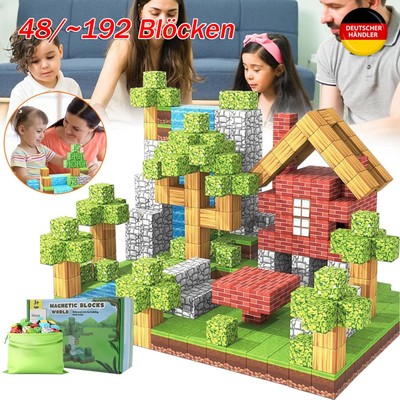 48/192pcs Magformers Spielzeug Kinder 3D Ziegel Magnetische Bausteine Bauklötze