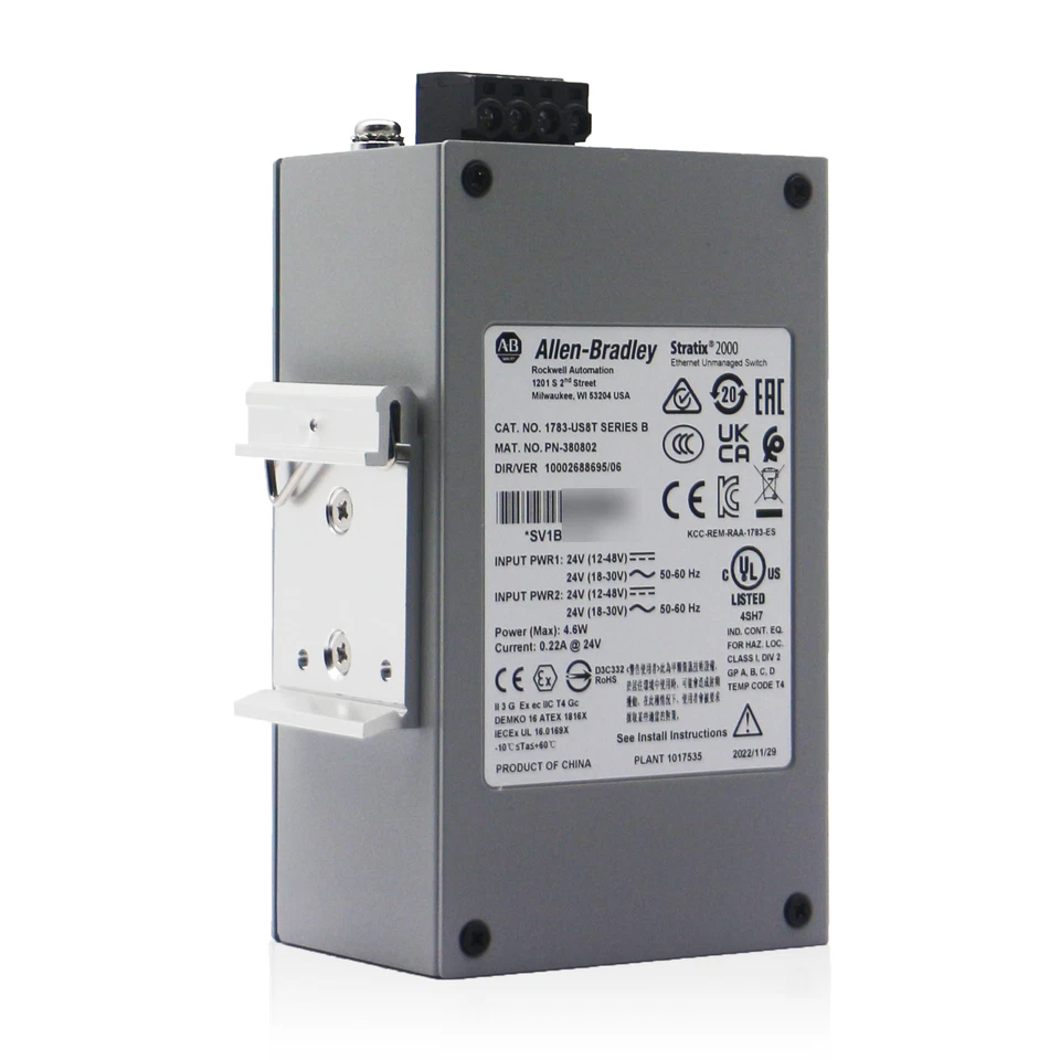 AB 1783-US8T 1783US8T Statix 2000 Unmanaged Ethernet Switch New Seal US Free Tax - Image 2 of 4