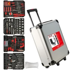 Portable 515 Piece Tool Set with Rolling Case, DIY Portable Mechanic Tool Set