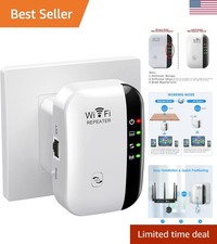 WiFi Extender Signal Booster, Covers Up to 3000sq.ft and 35 Devices, WiFi Ran...