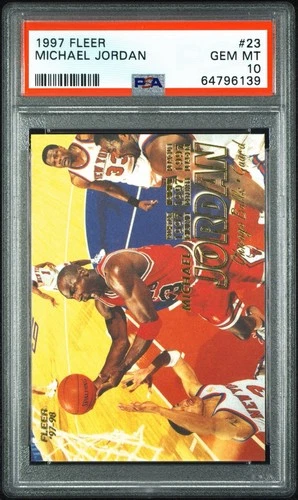 1997-98 Fleer #23 Michael Jordan Basketball Card NBA 97-98 1998 PSA 10 GEM MINT!