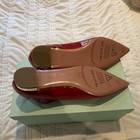 Aquazzura Red Patent Leather Pointed Toe Ankle Strap Buckle Flats EU 40 — photo 6