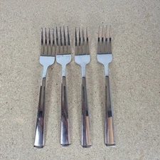 Oneida Andorra minimalist Stainless Steel salad Forks Set of 4 Silverware