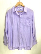 Old Navy Women s Linen Shirt Size Large Purpl...