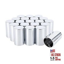 33mm x 3 1/2" Lug Nut Cover ABS Chrome Plastic Cylinder Nut 20 3 1/2" Chromed