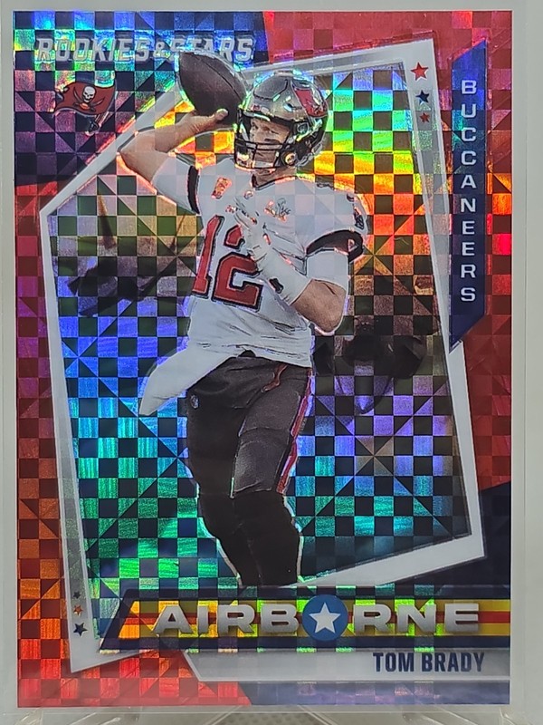 2021 Panini Rookies & Stars TOM BRADY Airborne #AB-1 Red Plaid Prizm BUCCANEERS 