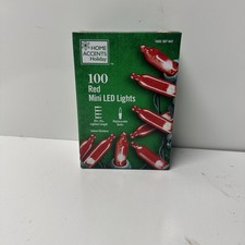 Home Accents Holiday 100 Red Mini LED String Lights Green Wire Indoor Outdoor