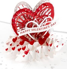 Hallmark Valentines Card, Valentines Day Card, 3D & Pop Up, Heart Archway, Banne