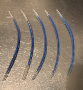LEGO Technic Ribbed Hose 7mm D 32L 25.6cm Trans-Light Blue 78c32 (5 pieces)