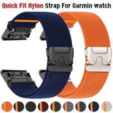 QuickFit Nylon Watch Band Strap For Garmin Fenix 8 E 7 7X 6 6X Pro 3HR 5 5X Plus