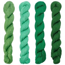 4 Pcs Sashiko Thread Sashiko Skein 100 M 4 Colors Green Cotton Embroidery Th...