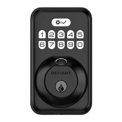 NEW Electronic Fingerprint Deadbolt Door Lock BackLit Keypad Matte Black