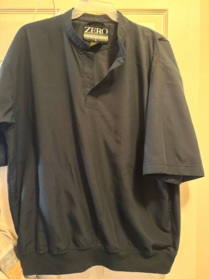 Zero Restriction Men's XL Black Golf Pullover Jacket Lightweight Pockets