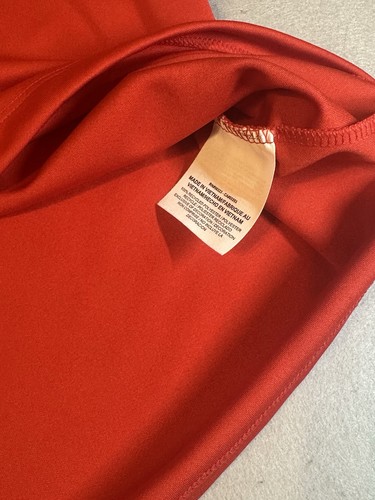Nike Men's Dri-Fit Golf Polo Shirt Size XL Short Sleeve Collarless Red - Picture 6 of 10