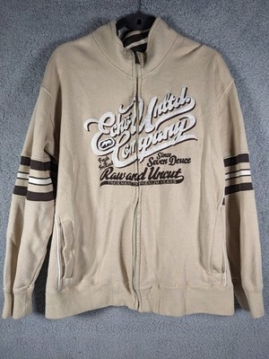 Ecko Ulmtd Tan Full Zip Sweatshirt Jacket Men's L