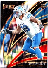 2025 Panini Select #270 Tate Ratledge Black and Red Prizm Shock