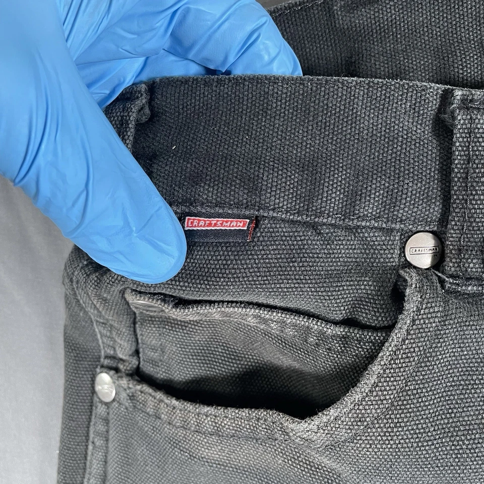 Pantalones cortos cargo Craftsman para hombre talla 36 negros entrepierna de 11 pulgadas ropa de trabajo utilitaria Foto 3 de 4