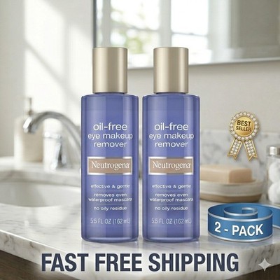 Neutrogena Makeup Remover 2 Pack Oil Free Gentle Eye Makeup 5.5 fl oz