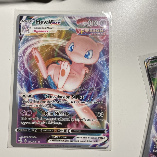 Mew VMAX 114/264 SWSH08 Fusion Strike Holo Ultra Rare English 310HPcandoshipping