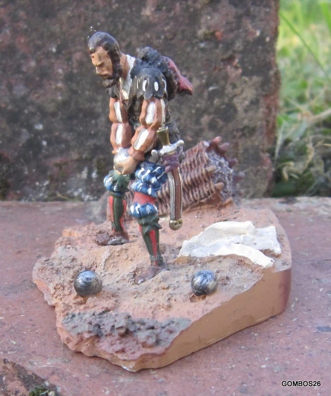 FIGURINE  ARTILLEUR  LANSQUENET  COULEUVRINE XVIème SIECLE - DIORAMA  ATLAS - Photo 2/4