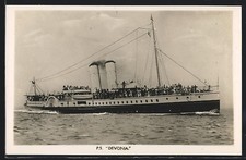 Ansichtskarte Schaufelraddampfer P.S. Devonia in voller Fahrt 