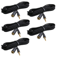 10-Foot 3.5mm 1/8" Stereo Audio Aux Headphone Cable Extension Cord Male to Fe...