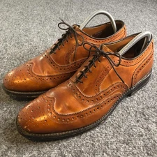 Allen Edmonds Shoes Mens 9 B Brown Fairhaven Wingtip Brogue Oxford Leather Dress