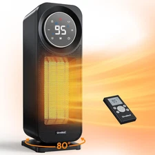 Touch Panel Space Heaters for Indoor Use, 1500W Fast Heating Electric Heater wit