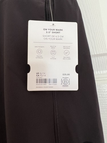 Athleta Girl On Your Mark 2.5” Short NWT 14 - Picture 2 of 2