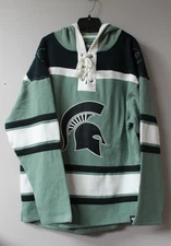 New NCAA Michigan State Spartans OHT Lacer style mid weight cotton hoodie men L