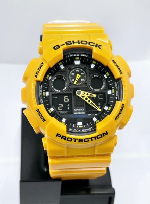 Casio G Shock Analog Digital GA100A-9 GA100 MUSTARD YELLOW NEW GA