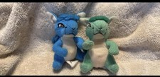 Neopets Small Plush Stuffed Animals Set of 2 - Blue and Green 6-14 in